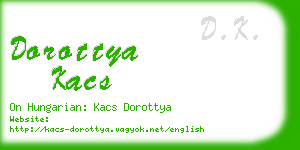 dorottya kacs business card